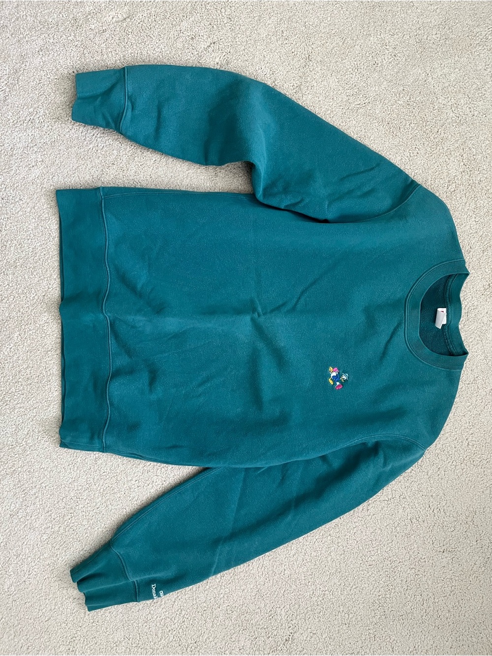 Uniqlo Teal Crewneck Sweatshirt Donald Duck